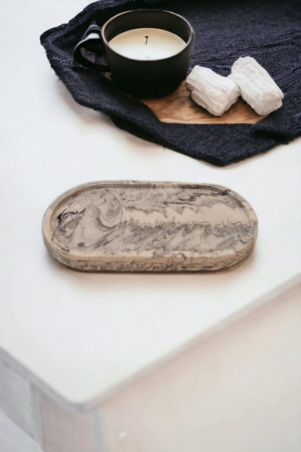 Jesmonite noire marbrée – Image 6