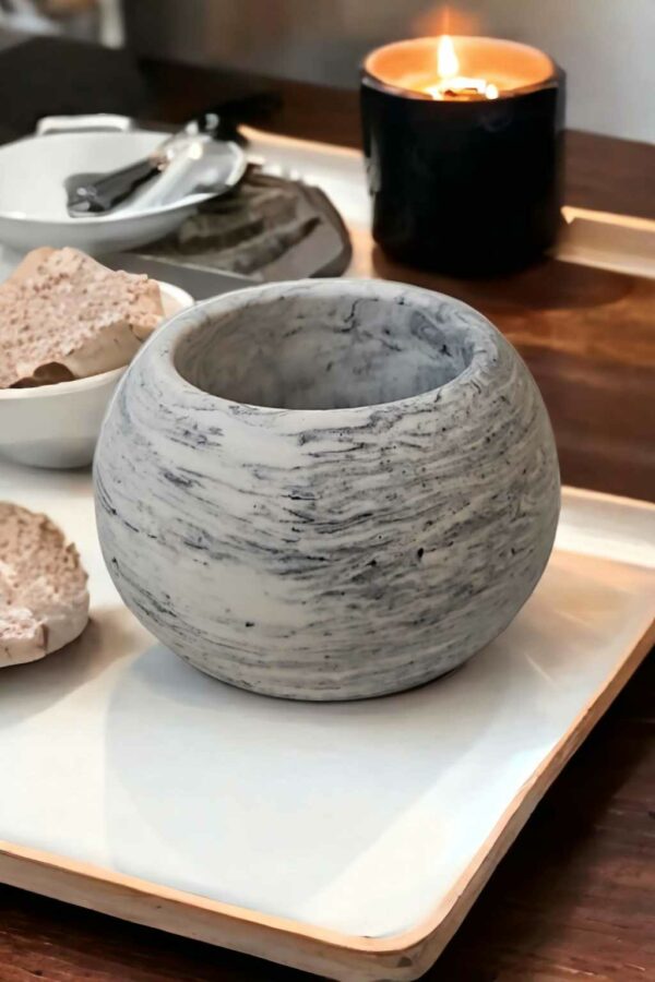 Jesmonite noire marbrée – Image 3