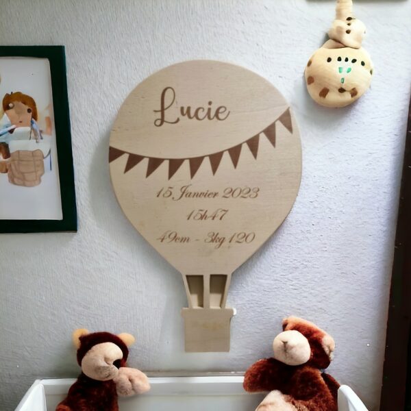 Cadre de naissance montgolfière – Image 2
